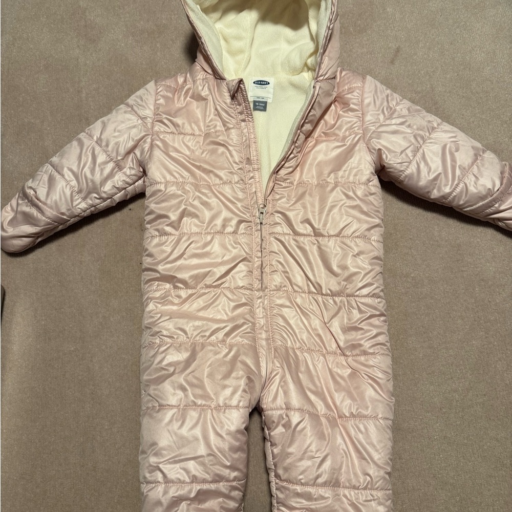 Old Navy Light Pink Baby Snowsuit